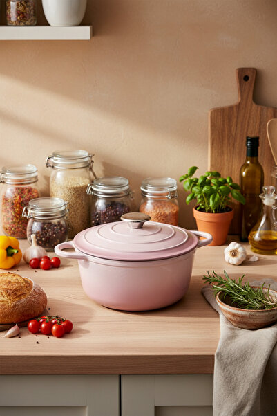 Bernardo Intensa Cast Iron Pot Pink 24cm