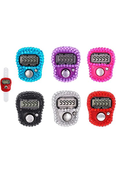 Generic عداد نقر إلكتروني رقمي LED بتصميم كريستالي مع حافظة [عبوة]