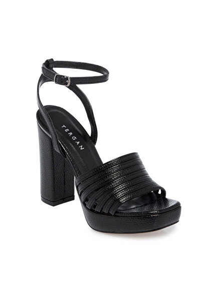Tergan Siyah Vegan Kadın Topuklu Ayakkabı - K25Y1AY67829-O3C