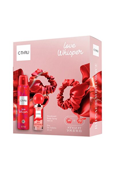 C-THRU Set 2 x Caseta Cadou Femei, Deodorant Spray Love Whisper 150 ml, Apa T...
