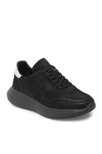 Tergan Siyah Hakiki Nubuk Deri Erkek Sneaker - E25I1AY57196-A64