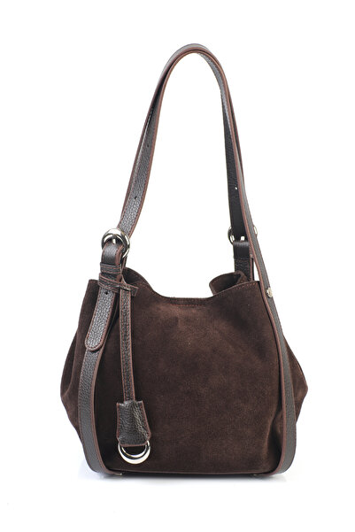 Ysmn Hakiki Süet Deri Kadın Kol Çantası YC012092HSD