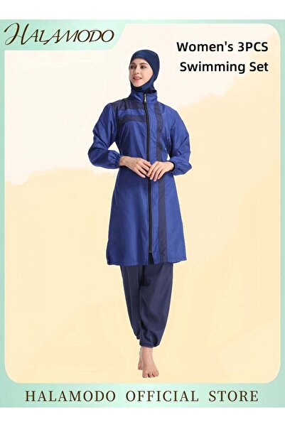 HALAMODO Women's 3pcs Swimsuit Full Coverage Swimwear Beachwear Swimming Suit...