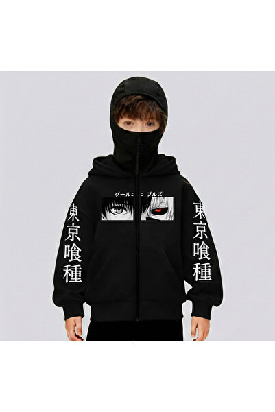 ZEMLİYA ZEMLİYA_KAR MASKELİ NİNJA ERKEK FERMUARLI SWEATSHIRT HIRKA 3 İPLİK KA...