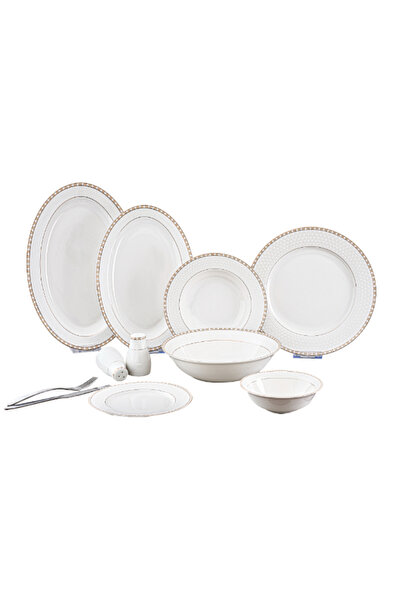 Bien Servi 30-Piece Royal Contemporary Design New Bone Dinner Set