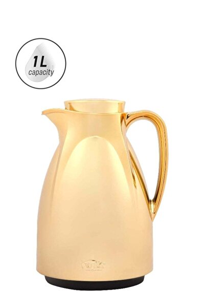 Valk قارورة زجاجية مزدوجة الجدار مانعة للتسرب ذات فوهة واسعة، لون ذهبي، سعة 1...