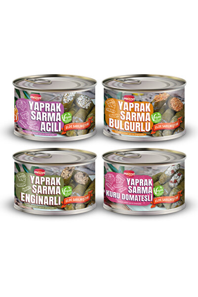 Mezzet Gurme 4'lü Sarma Tadım Paketi - Enginarlı, Kuru Domatesli, Acılı ve Bu...