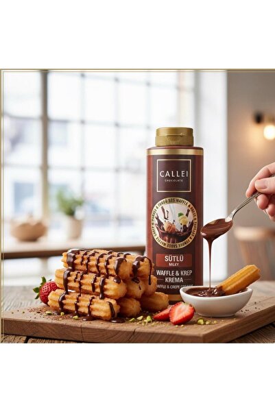 Callei Chocolate Sütlü & Beyaz Waffle & Pancake Sosu 2’li Set 300 Gr