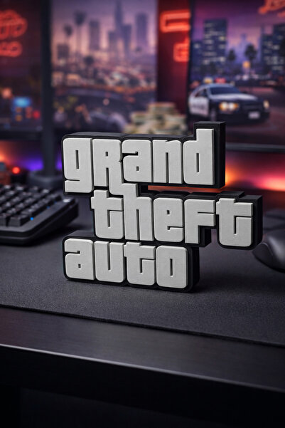 loftico GTA “Grand Theft Auto” Masaüstü Dekoru Gamer Oyuncu Yayıncı Aksesuar ...
