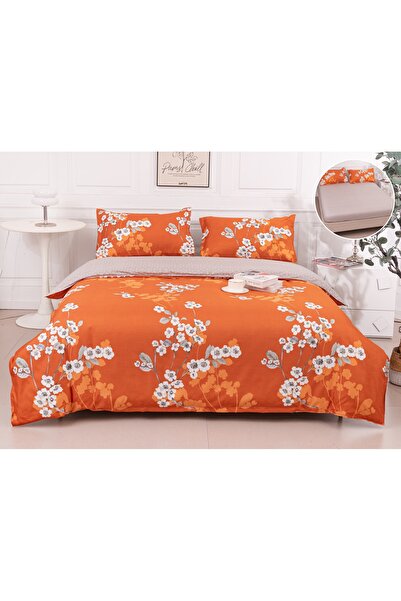 CHIRASO 4-Piece Bedding Set, Satin Cotton, Fitted Sheet 180x200cm Duvet Cover...