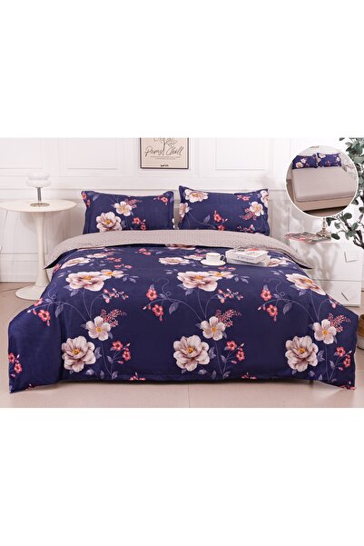 CHIRASO 4-Piece Bedding Set, Satin Cotton, Fitted Sheet 180x200cm Duvet Cover...