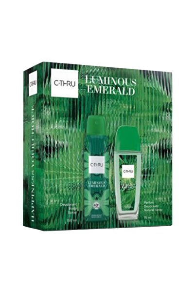 C-THRU Set Cadou Luminous Emerald, Spray Parfumat Corp 75 ml, Deodorant Spray...