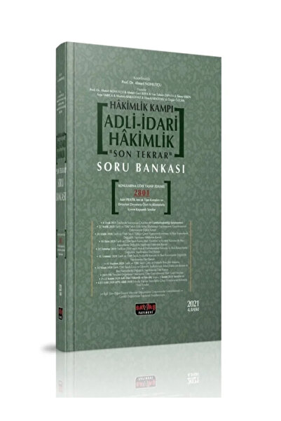 Savaş Yayınevi Hakimlik Kampı Adli-İdari Hakimlik Son Tekrar Soru Bankası 202...