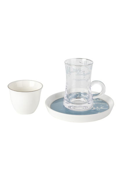 Bien Servi طقم شاي وقهوة عالي الجودة من كاف ديزاين مكون من 18 قطعة