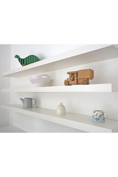 Feelings Wall Shelf, Floating Rectangular, 120cm (WHITE)