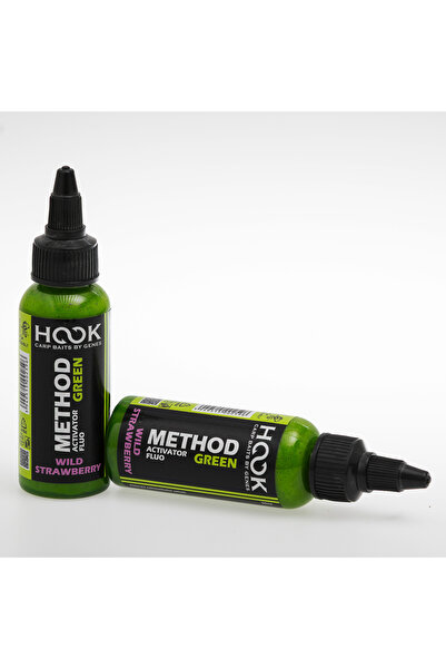 HOOK - Carp Baits By Genes METHOD ACTIVATOR FLUO GREEN 50ML – WILD STRAWBERRY