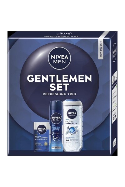 NIVEA Gentlemen Men's Gift Box, Shower Gel 250 ml, Anti-Wrinkle Cream 50 ml, ...