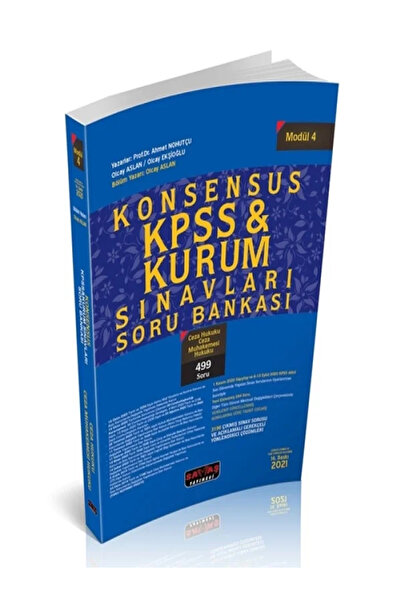 Savaş Yayınevi KONSENSUS KPSS Modül 4 Ceza Hukuku, CMH Soru Bankası 2021