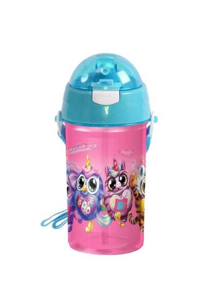 Generic Rainbocorns Pop Up Canteen Sipper Water Bottle with Detachable Strap ...