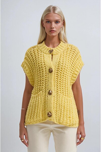 Lijuri Loose cut chunky knit vest 5202