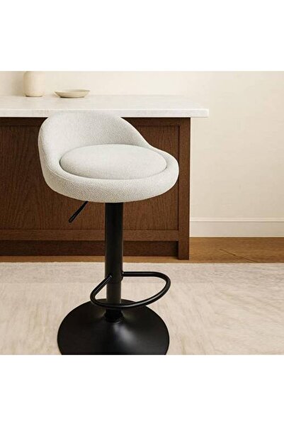 SADANHOME Light Gray Linen Bar Chair