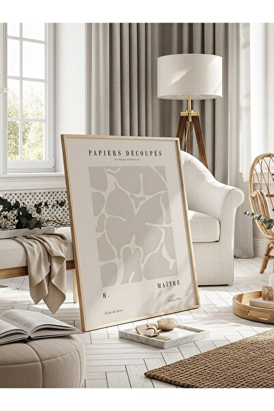 fuart.co Soyut Mat Beyaz Formlar Bohem Poster, Bohem Tablo, Duvar Posteri, Çe...