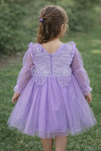 BİLGEN Style Момичешка рокля за специални поводи с ангелски крила, 1-5 години