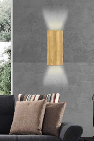 Trend Kitchen Eclora Modern Bohem Tarzı Dekoratif Ahşap Pilli Gold Duvar Apliği
