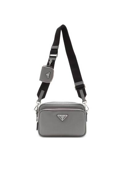 Prada Sport حقيبة ماسنجر رجالية من الجلد بالكامل