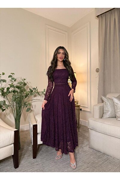 Sukar Lilac lace dress for Eid