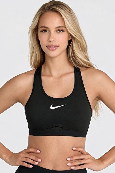 Nike Sutien sport Swoosh cu susținere ridicată, fără burete, ajustabil, pentr...