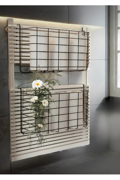 BUSEMSİ HOME Banyo Düzenleyici Organizer Şampuanlık Havlupan Askısı Havluluk ...