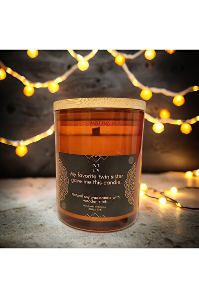 Nixy Lumânare parfumata din ceară de soia cu mesaj, My favorite twin sister g...