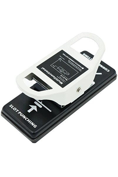 PROCART 10-sheet hole punch and card corner rounder, radius 5 mm, metal, heav...