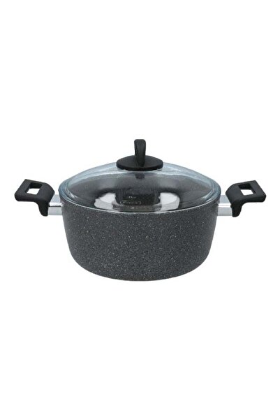 ILLA Non-Stick Aluminum Casserole with Lid and Ergonomic Handle Black and Cle...