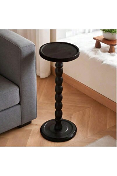 Mtanvxay Versatile Round Sofa Side Table Solid Wood Legs Natural Material for...