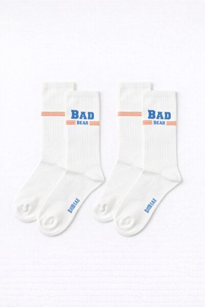 Bad Bear 2 Pieces Saturn White Unisex Socks