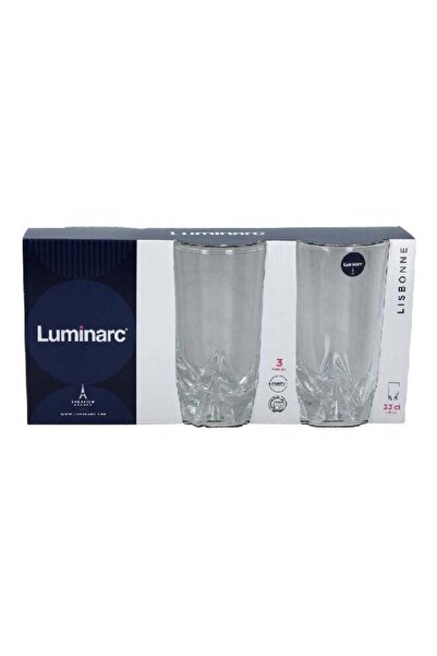 Luminarc 3-Piece Lisbonne Shock Resistant Glass Tumblers Clear 330 ml