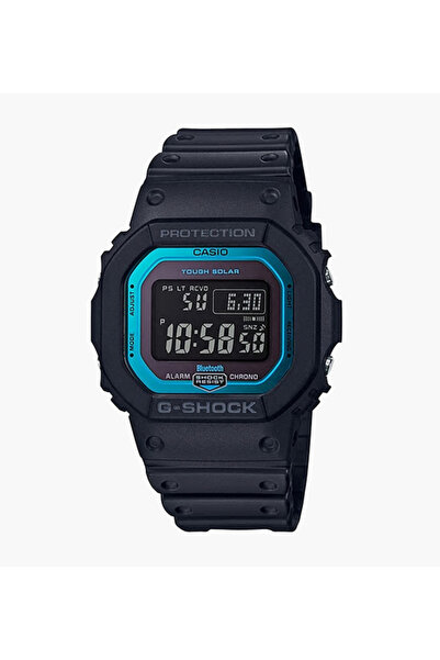 Casio ساعة يد رقمية للرجال من جي-شوك ​​بحزام من الراتنج الأسود