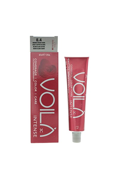 Intercosmo , Voila 3C Intense, Permanent Hair Dye, 8.4 Light Copper Blonde, 6...