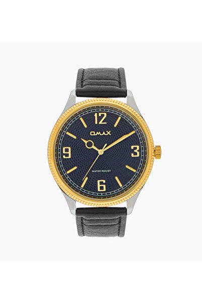 Omax ساعة يد رجالية سوداء تناظرية