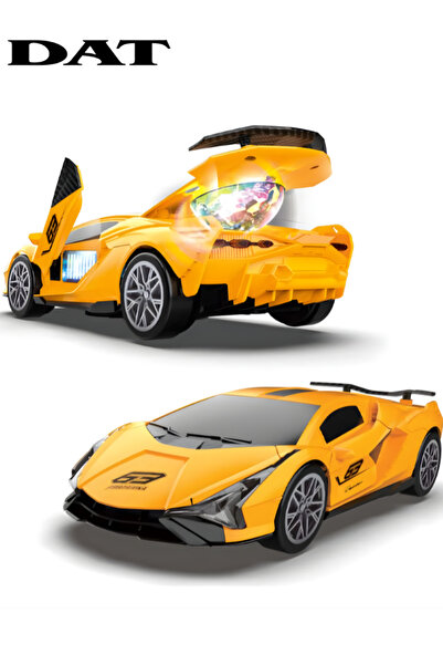DAT سيارة تحكم عن بعد بتصميم لامبورغيني مع أبواب مضيئة - مقياس 1:18، فتح تلقا...