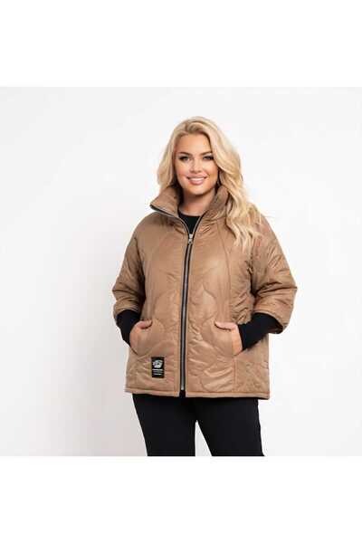 Volupta Women's spring jacket with knitted sleeves