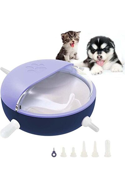 Arabest Silicone Puppy Feeder, Multi-Mouth Pet Milk Bowl with 4 Nipples, Sili...