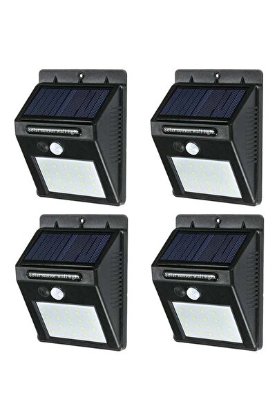 Generic مصباح ليلي بمستشعر، 4 قطع، أسود/أبيض