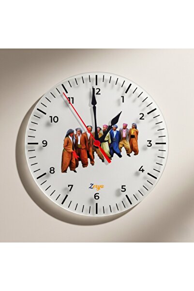 ZERYA ساعة حائط بتصميم رجال كرديين متحمسين للوطن