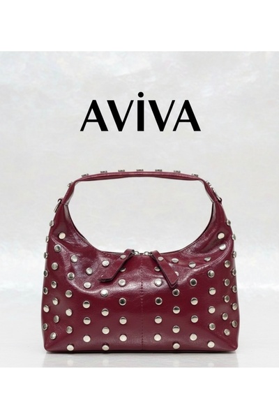 AVİVACOLLECTİON Aviva Stella Rock Studded Women's Shoulder and Crossbody Bag ...