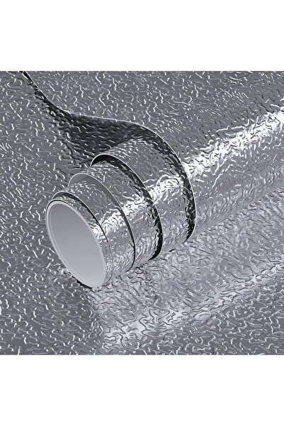 Arabest ورق لاصق فضي، 15.7 × 118 بوصة، فيلم فينيل مقاوم للماء والزيوت، ذاتي ا...