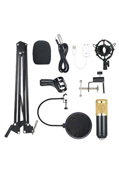 Generic Adjustable Recording Condenser Microphone BM800 Black/Gold/White