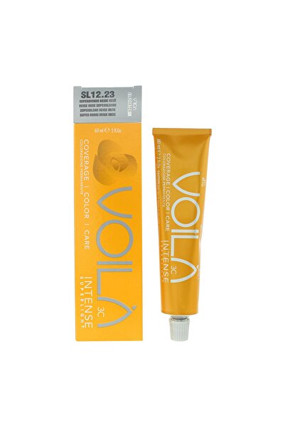 Intercosmo , Voila 3C Intense, Mască cremă colorantă pentru păr, SL12.23 Bej ...